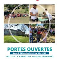 Affiche des JPO avec la date 24 janvier 2026 et l'horaire 10h-16h